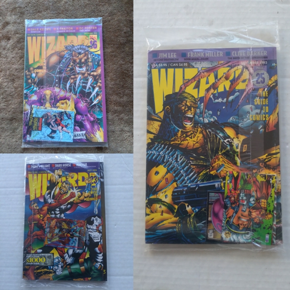 Wizard Magazine's lot of 3